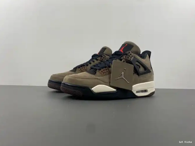 1st Kicks AJ4-882335 Brown Retro Jordan 4 x Air Scott TS Travis 0625